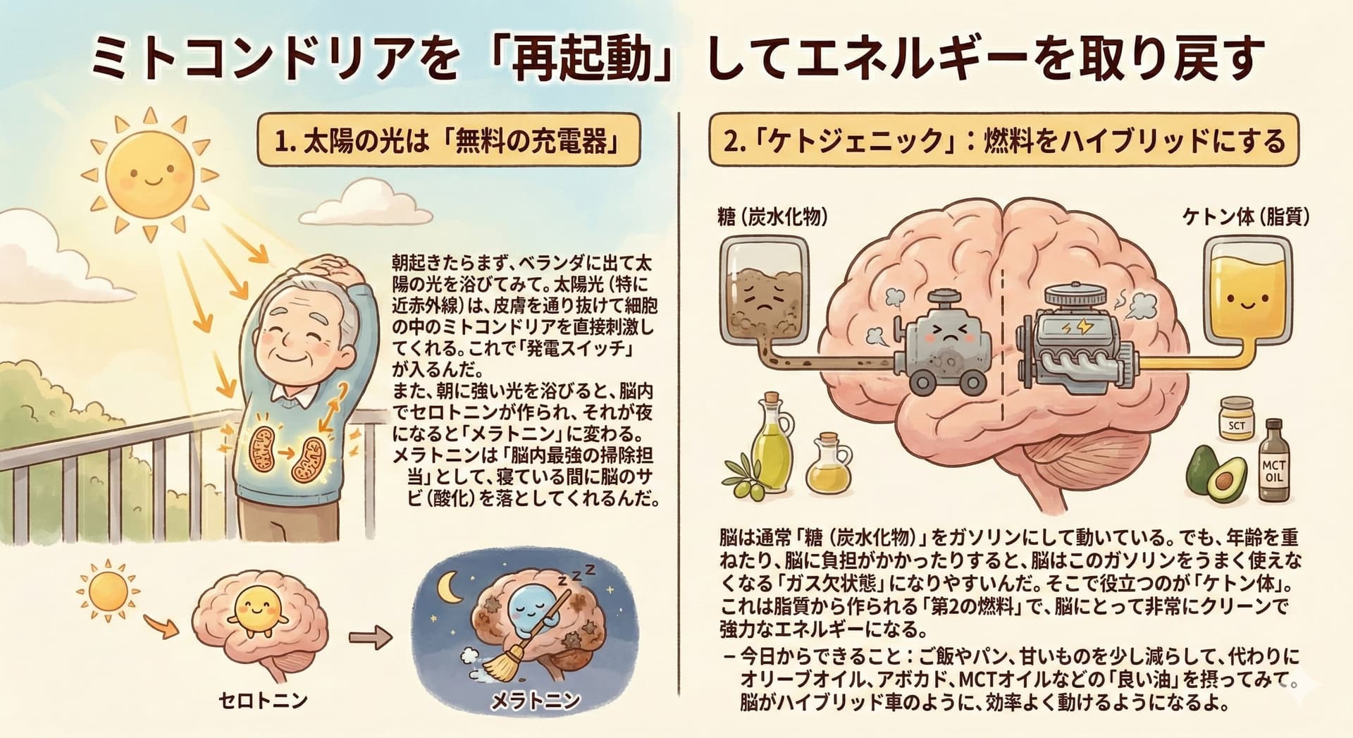 ミトコンドリアを元気に
