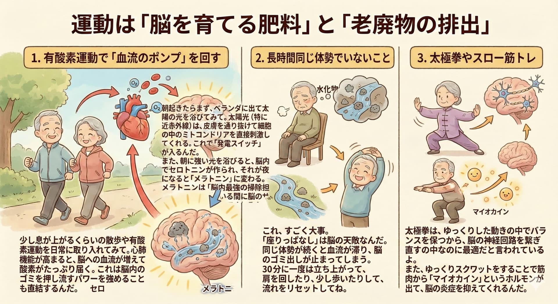 運動で脳を育てる
